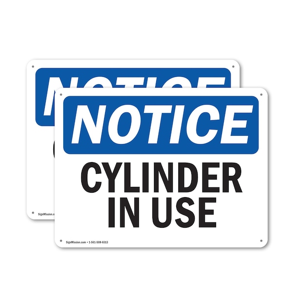 Signmission Cylinder In Use, 10 in W x Rectangle, Plastic OS-2PACK-NS-P-710-L-10886 - main